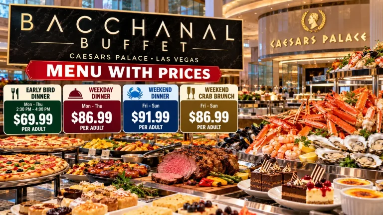Bacchanal Buffet Menu prices