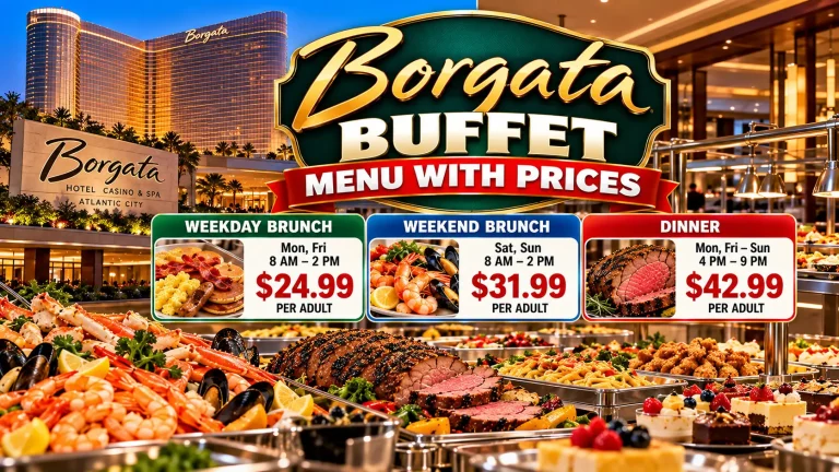 Borgata Buffet Menu prices