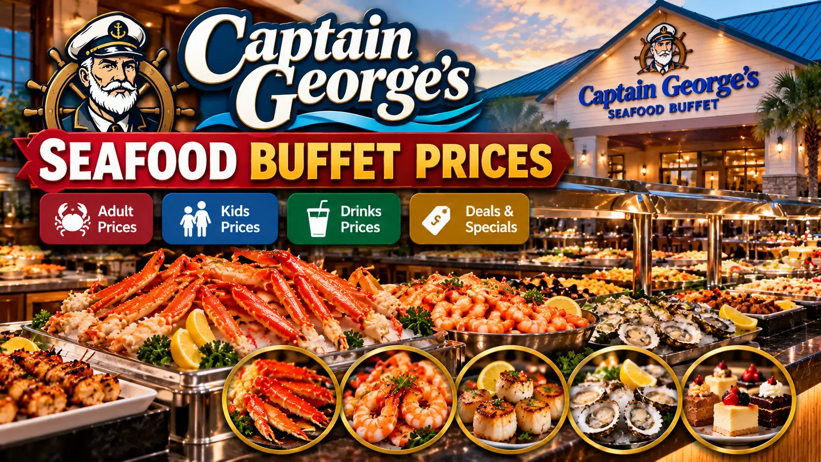 Captain George’s Seafood Buffet prices