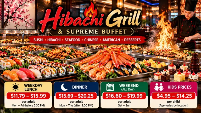 Hibachi Grill Supreme Buffet prices