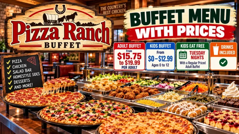 Pizza Ranch Buffet Menu prices